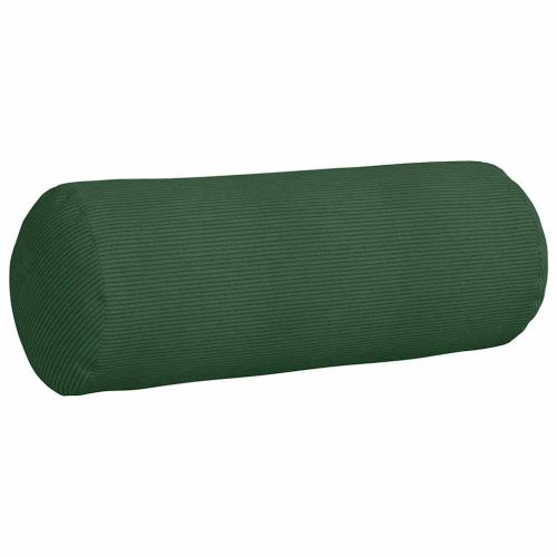 Възглавници валяци 2 pcs Тъмен зелен Ø 25 x 70 см