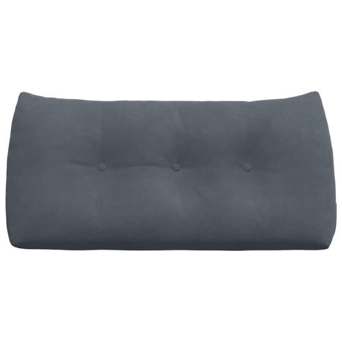 Възглавница за гръб Тъмен сив 100 x 24 x 50 см Кадифе