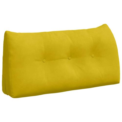 Възглавница за гръб Жълто 100 x 24 x 50 см Кадифе