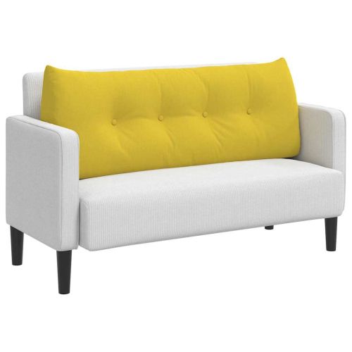 Възглавница за гръб Светло жълто 120 x 24 x 50 см текстил