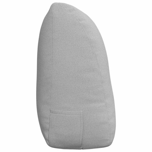 Възглавница за гръб Облачно сиво 120 x 24 x 50 см текстил