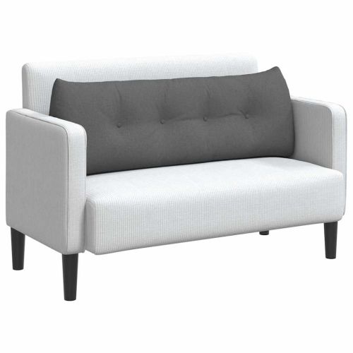 Възглавница за гръб Тъмен сив 140 x 24 x 50 см текстил