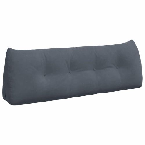 Възглавница за гръб Тъмен сив 140 x 24 x 50 см Кадифе