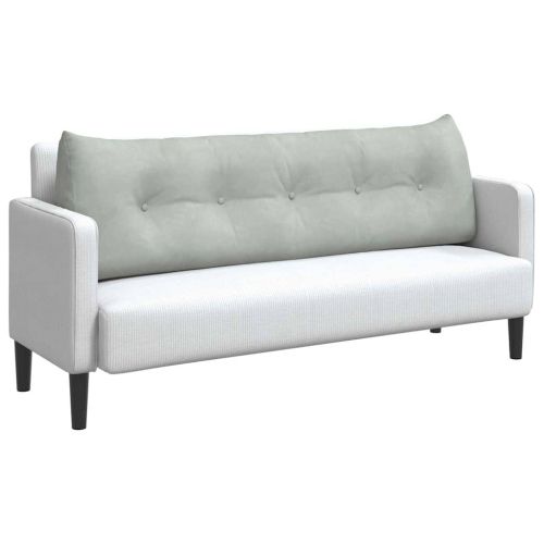 Възглавница за гръб Светлосиво 160 x 24 x 50 см Кадифе