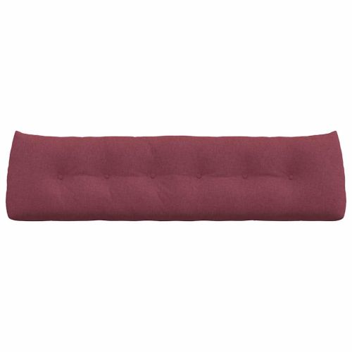 Възглавница за гръб Виненочервен 180 x 24 x 50 см текстил