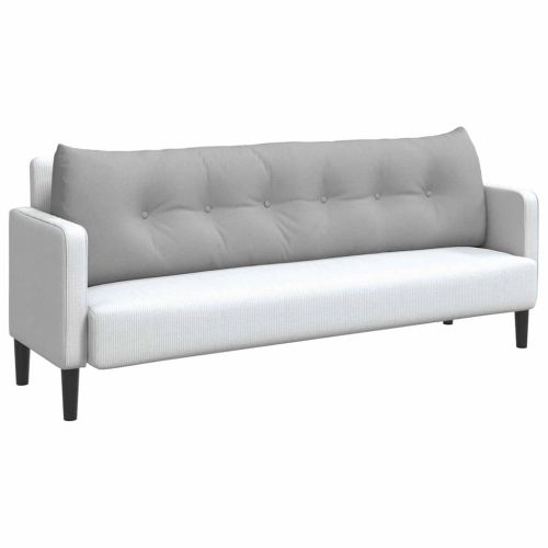 Възглавница за гръб Облачно сиво 180 x 24 x 50 см текстил