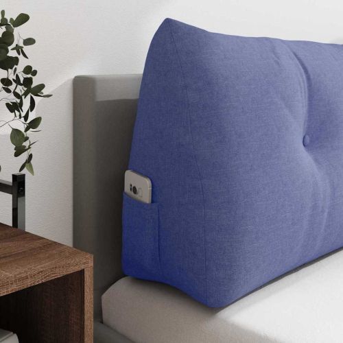 Възглавница за гръб Дънково син 180 x 24 x 50 см текстил