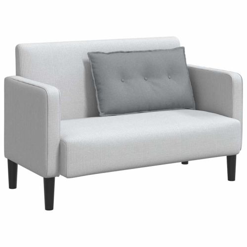 Възглавница за гръб Светлосиво 80 x 19 x 50 см текстил