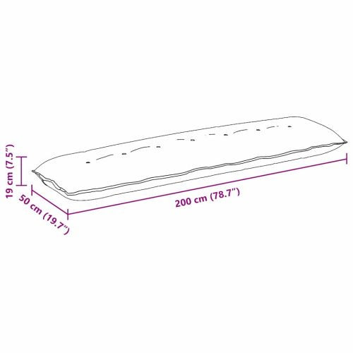 Възглавница за гръб Кафяво 200 x 19 x 50 см текстил