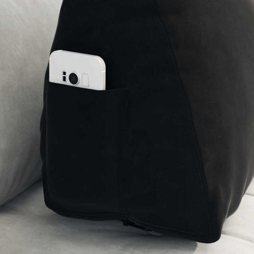 Възглавница за гръб Черно 60 x 20 x 50 см Кордюрова тъкан