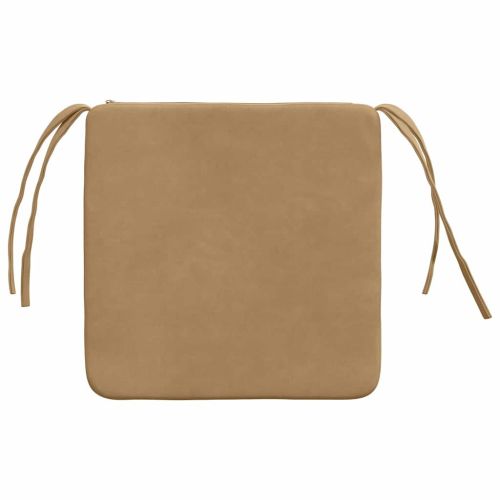 Възглавници за седалки 4 pcs Кафяво 40 x 40 x 3 cm Кадифе