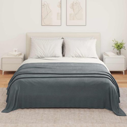 Одеяло Тъмен сив 350 x 270 см Мека вълна