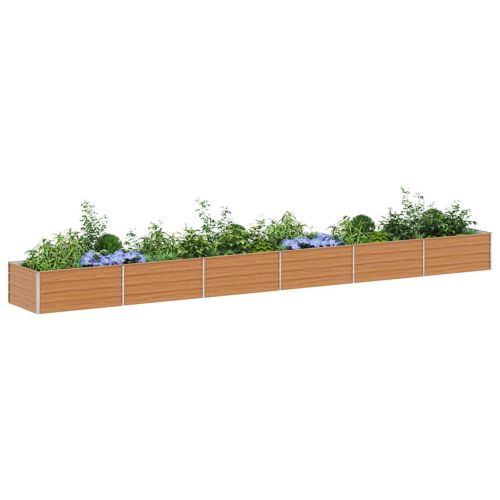 Градинска повдигната леха Светло кафяво 600 x 80 x 45 cm