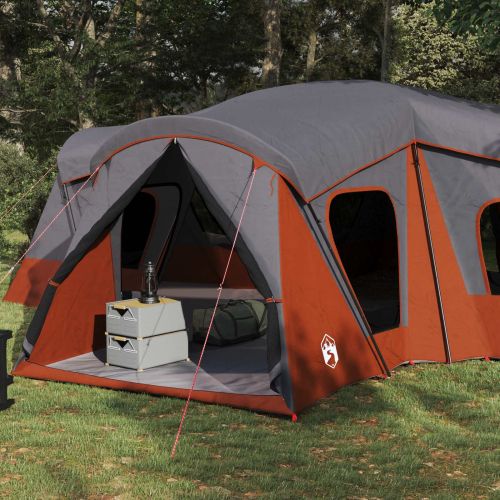 Семейна палатка Сив и оранжев 610 x 610 x 210 см