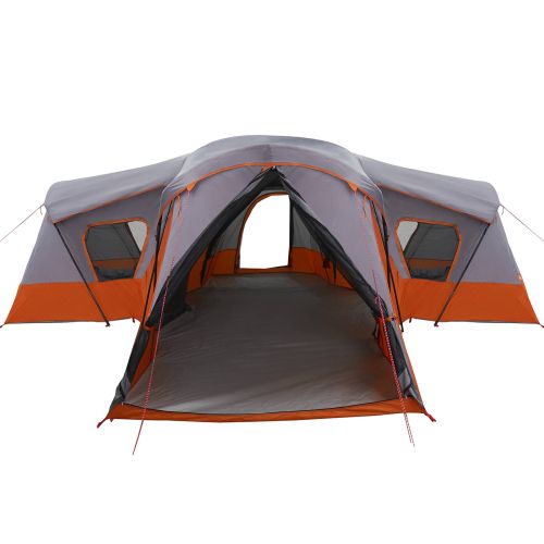 Семейна палатка Сив и оранжев 610 x 610 x 210 см
