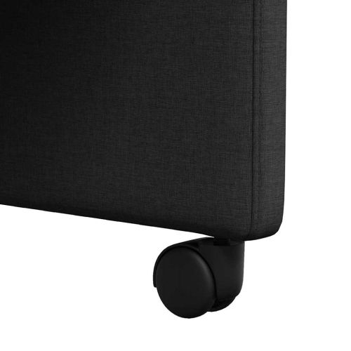 Столове с Колела с колела 2 pcs Черно 58 х 65 х 94 см текстил