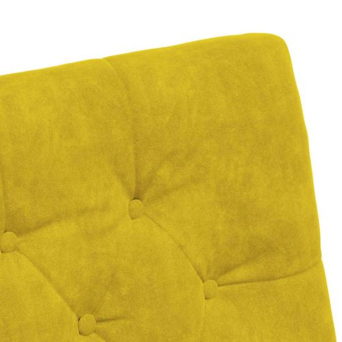 Столове с Колела с колела 2 pcs Жълто 58 x 67 x 97 см Кадифе