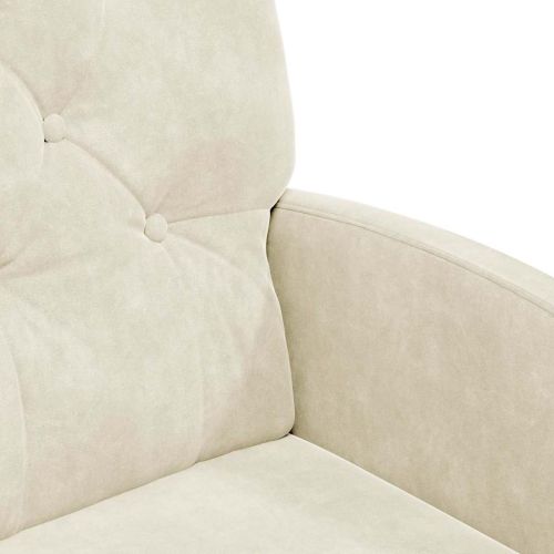 Столове с Колела с колела 2 pcs Крем 58 x 67 x 97 см Кадифе