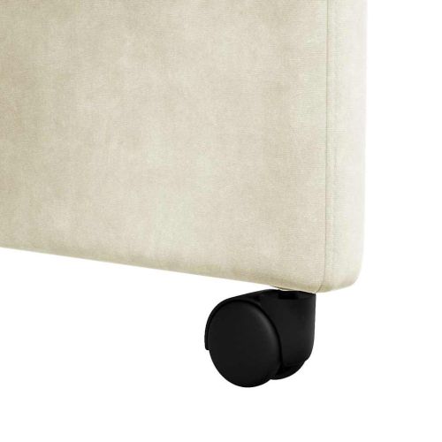 Столове с Колела с колела 2 pcs Крем 58 x 67 x 97 см Кадифе