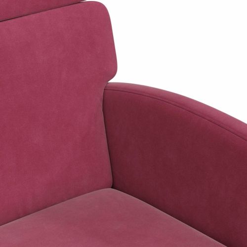 Столове с Колела 2 pcs виненочервен 58 x 65 x 98 см Кадифе