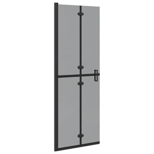 Стена за душ с влизане Черно 70 x 6,5 x 190 см