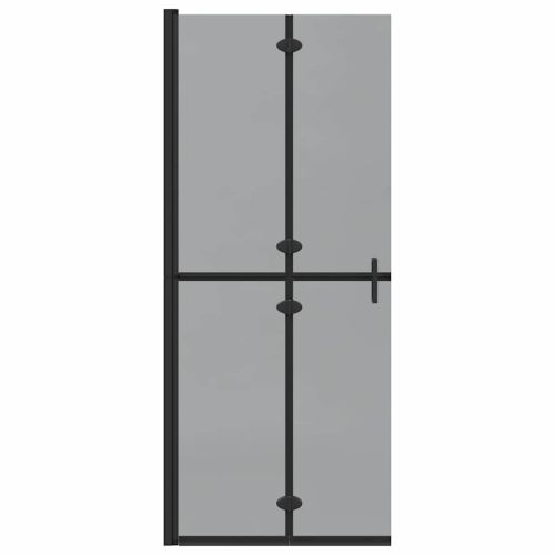 Стена за душ с влизане Черно 80 x 6,5 x 190 см