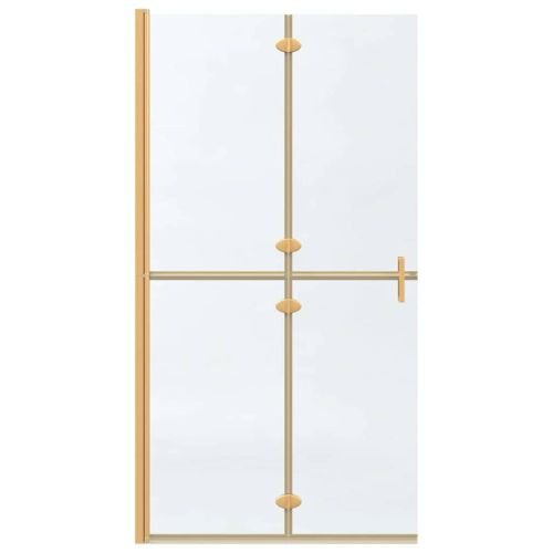 Стена за душ с влизане Златист 100 x 6,5 x 190 см