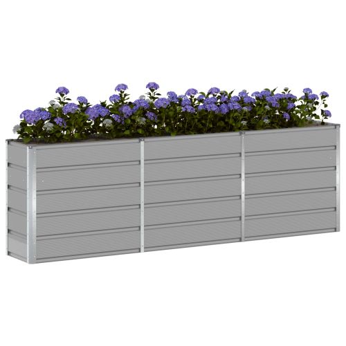Кашпа Светлосиво 240 x 40 x 75 см Стомана