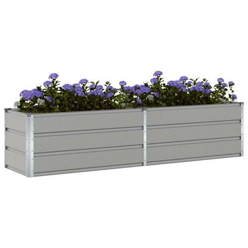Кашпа Светлосиво 195 x 50 x 45 см Галванизирана стомана