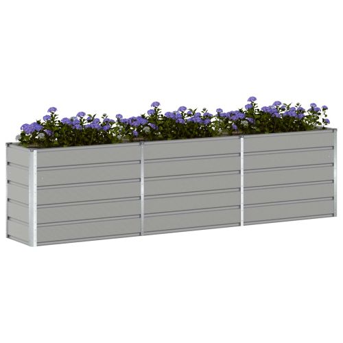 Кашпа Светлосиво 290 x 50 x 75 см Галванизирана стомана
