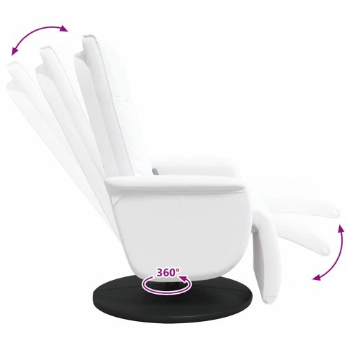 Въртящ се масажен стол Бял 71 x 90 x 105 см Изкуствена