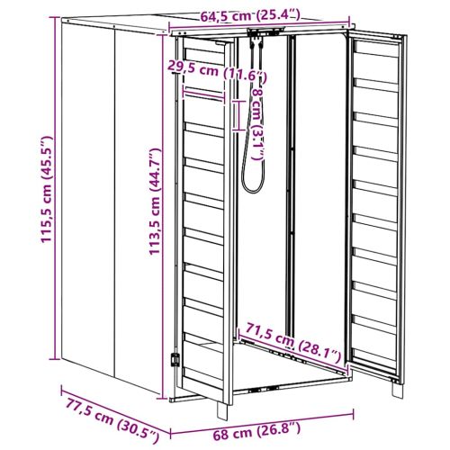 Съхранение за кош за отпадъци с газов капак за 240L контейнер