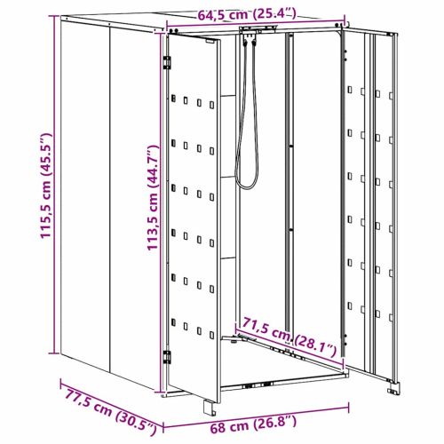 Съхранение за кош за отпадъци с газов капак за 240L контейнер