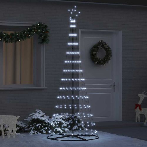 LED Коледна Елха с 295 LED светодиода Хладно бяло 250 cm Метал