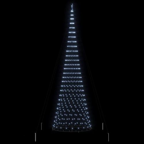 LED Коледна Елха с 555 LED светодиода Хладно бяло 500 cm Метал