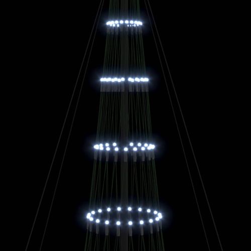 LED Коледна Елха с 555 LED светодиода Хладно бяло 500 cm Метал