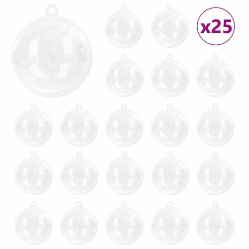 Комплект коледни топки 25 pcs Прозрачен Ø 8 см