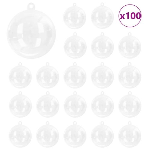 Комплект коледни топки 100 pcs Прозрачен Ø 8 см
