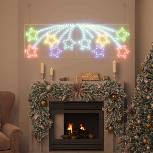 Коледна звезда с 432 LED светодиода Многоцветен 182 x 58 см ПВЦ
