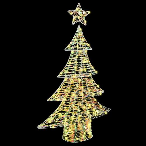 Коледно дърво с 120 LED светодиода Топло бяло 120,5 cm PET