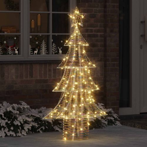 Коледно дърво с 160 LED светодиода Топло бяло 150 cm PET