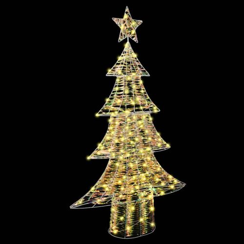 Коледно дърво с 160 LED светодиода Топло бяло 150 cm PET