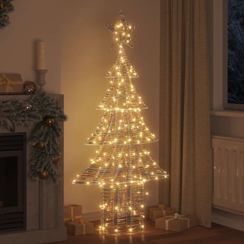 Коледно дърво с 240 LED светодиода Топло бяло 181 cm PET