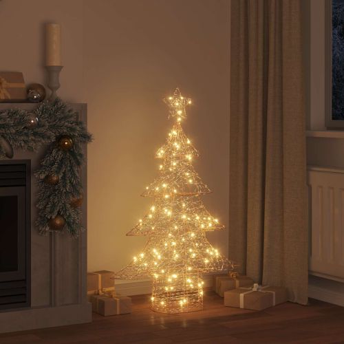 Коледно дърво с 120 LED светодиода Топло бяло 120,5 cm PET
