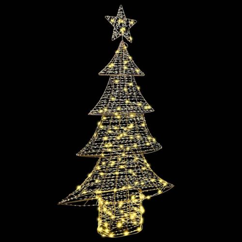 Коледно дърво с 160 LED светодиода Топло бяло 151 cm PET