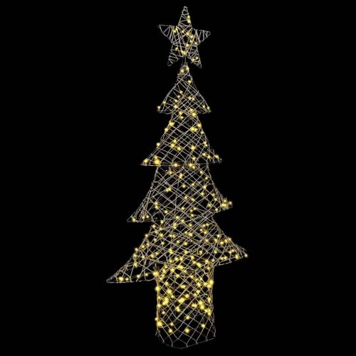 Коледно дърво с 240 LED светодиода Топло бяло 180 cm Ратан