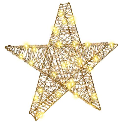 3D звезда с 50 LED светодиода Топло бяло 55 x 52.5 x 9 см PET