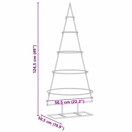 Метално коледно дърво Златист 125 cm Прахово покритие стомана