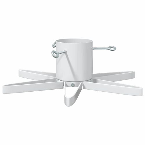 Статив за коледно дърво 1.73 Бяло 50 х 50 х 15,5 см Стомана