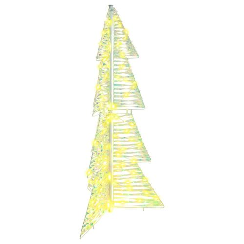 Коледно дърво с 100 LED светодиода Топло бяло 120 cm PET